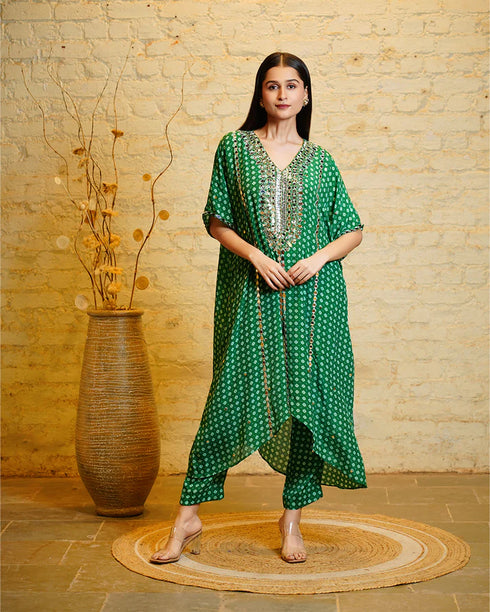 Tarana Bandhani Green